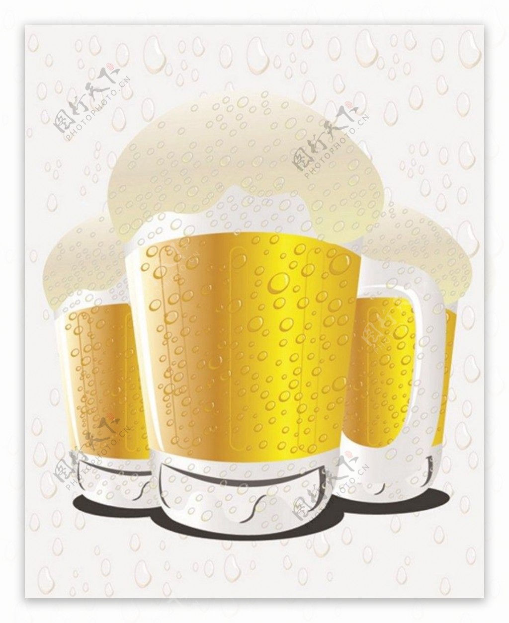 黄色杯子啤酒背景图