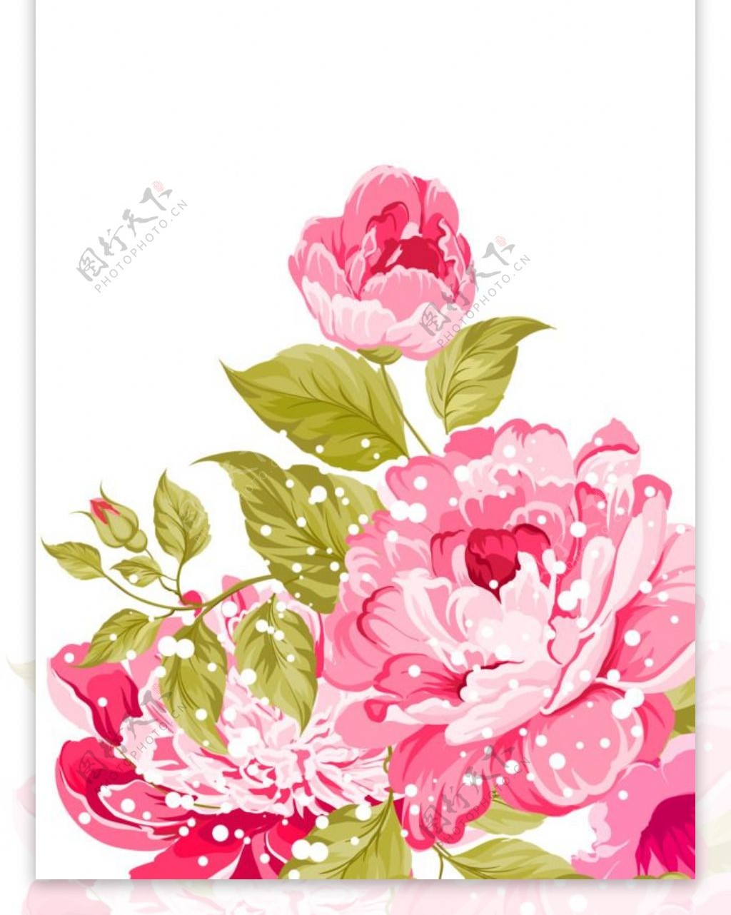 精美粉色花儿展架设计模板素材海报画面
