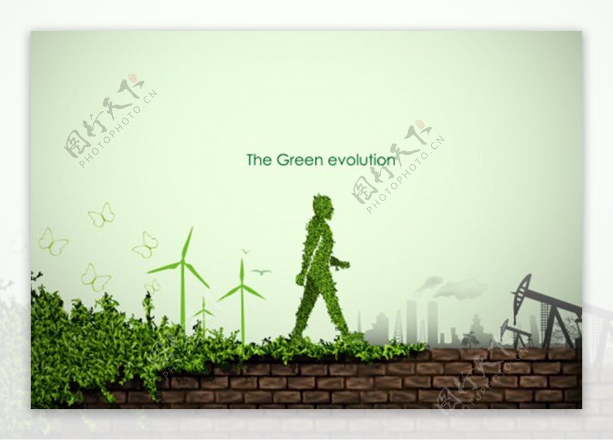 低碳环保海报矢量素材