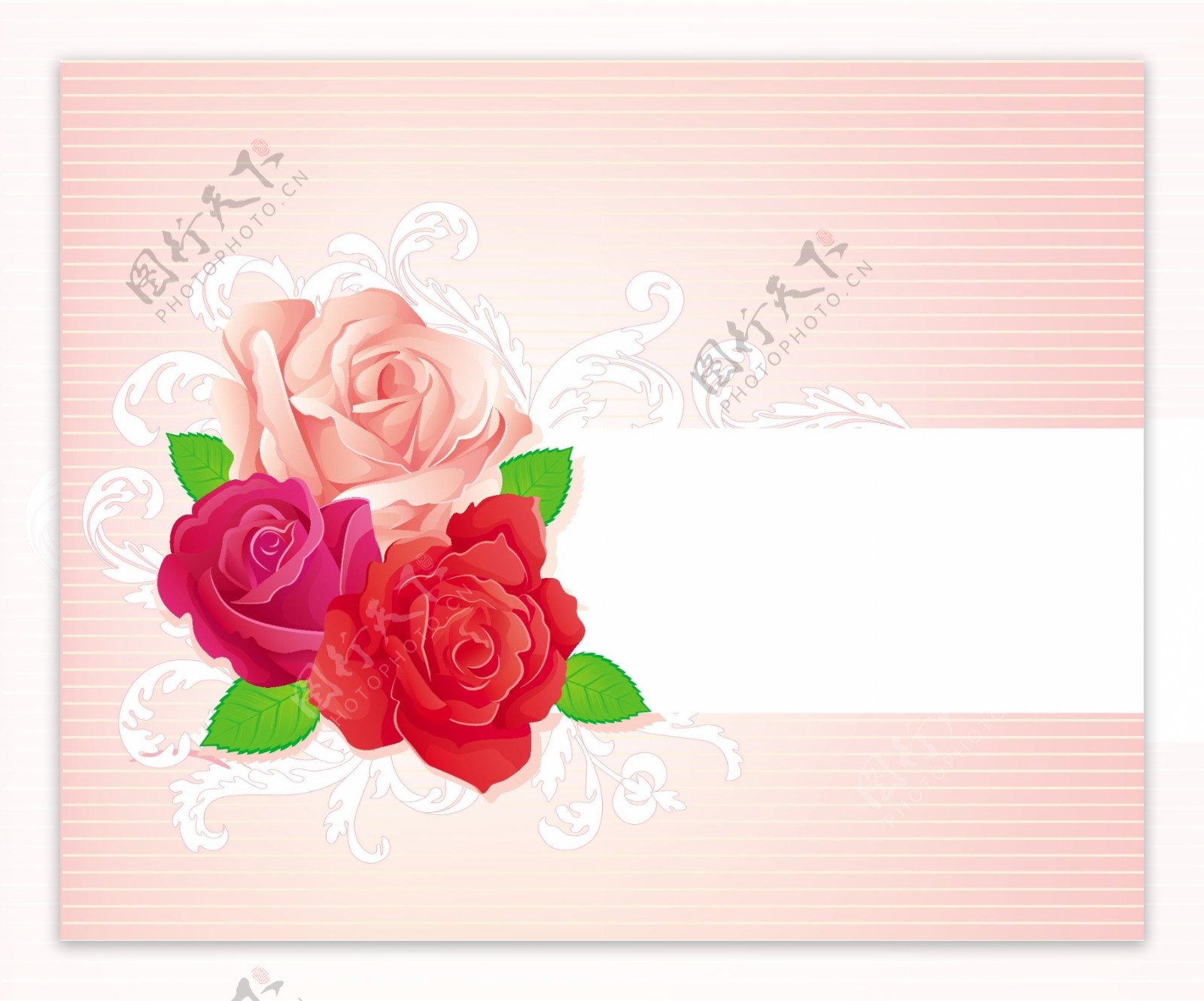 粉色三朵浪漫玫瑰gif动图_动态图_表情包下载_soogif - 动态图库网