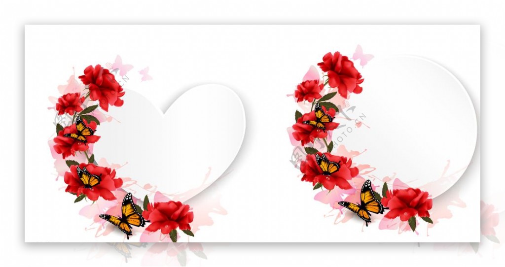 花朵蝴蝶框图片