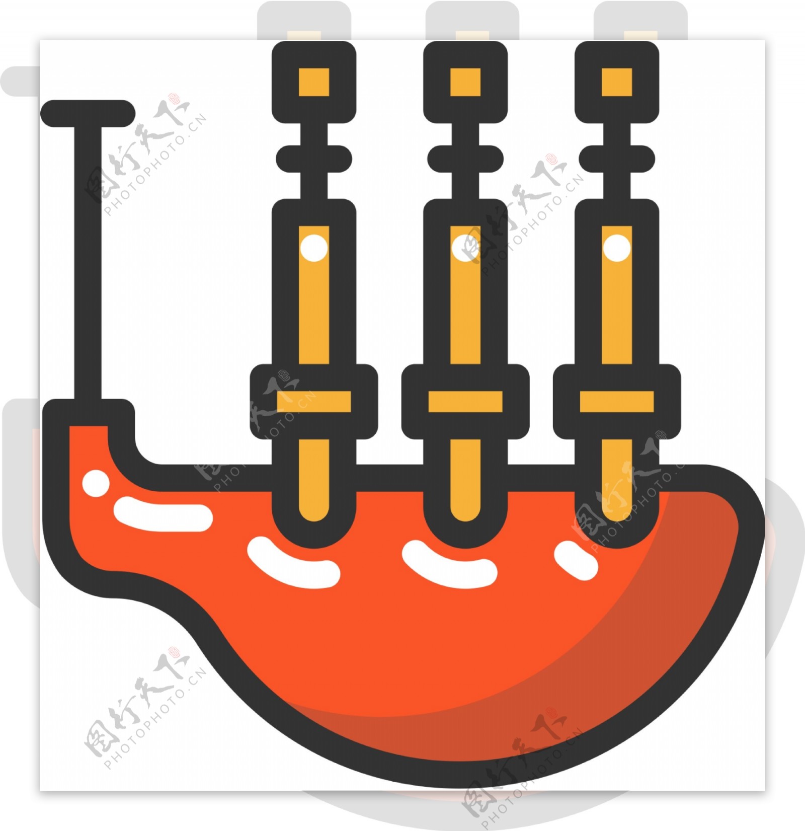 扁平乐器icon图标