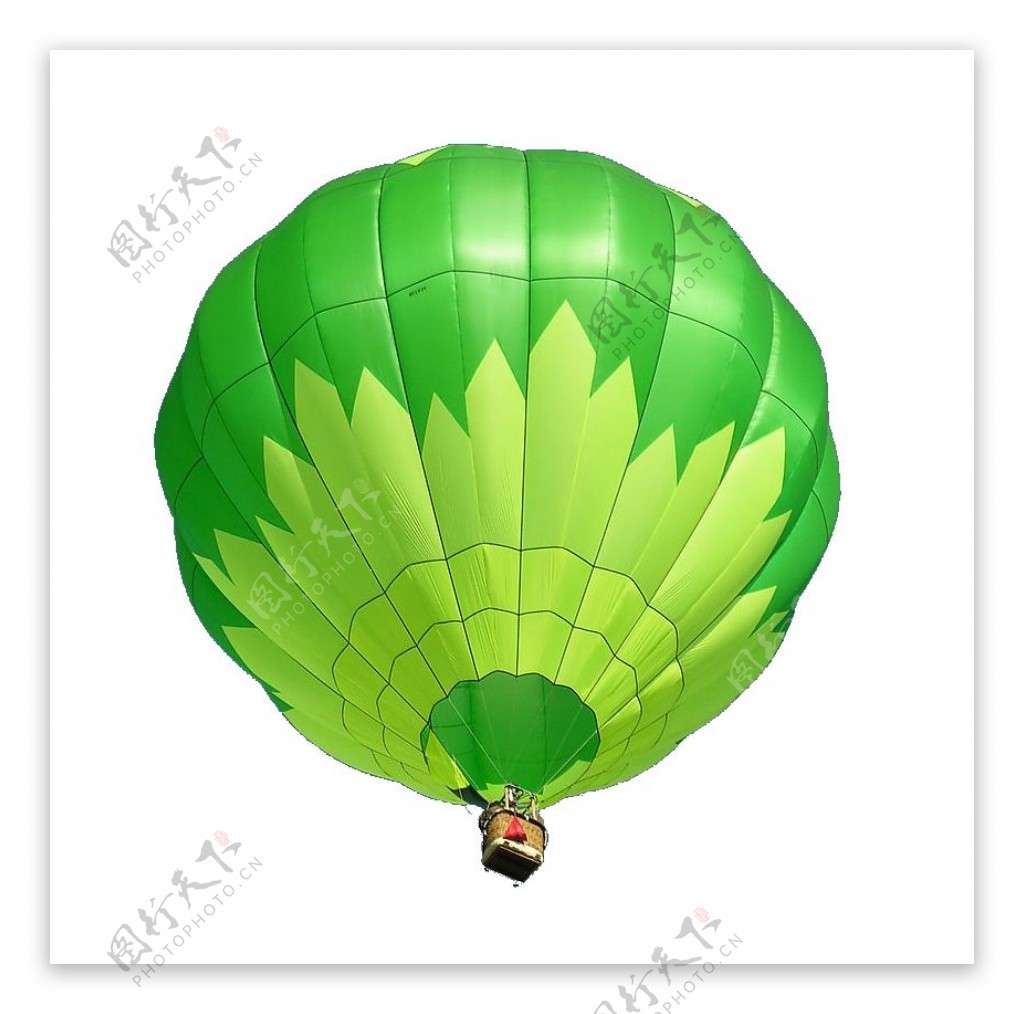 绿色降落伞png元素