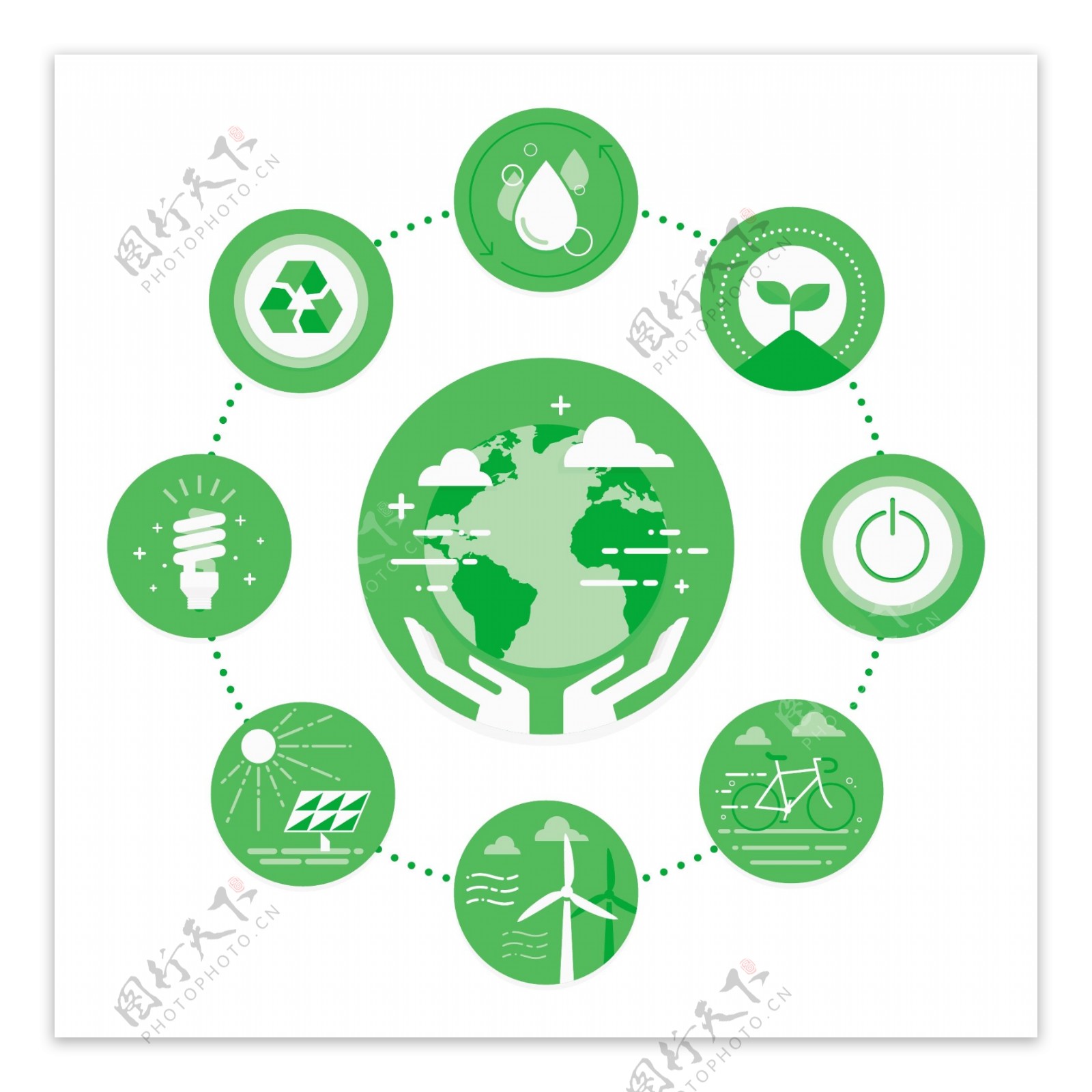 绿色生态循环素材