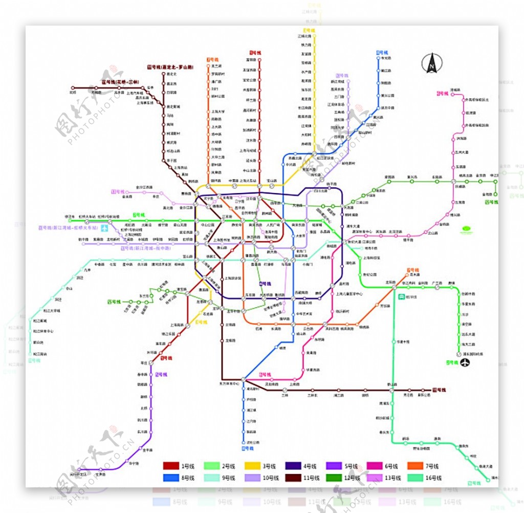 2016上海地铁图图片