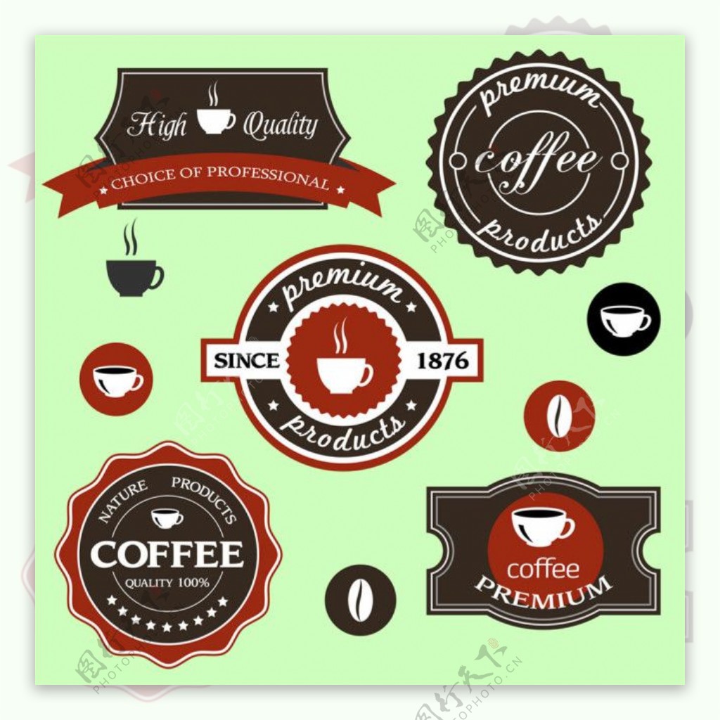 咖啡豆标签图片