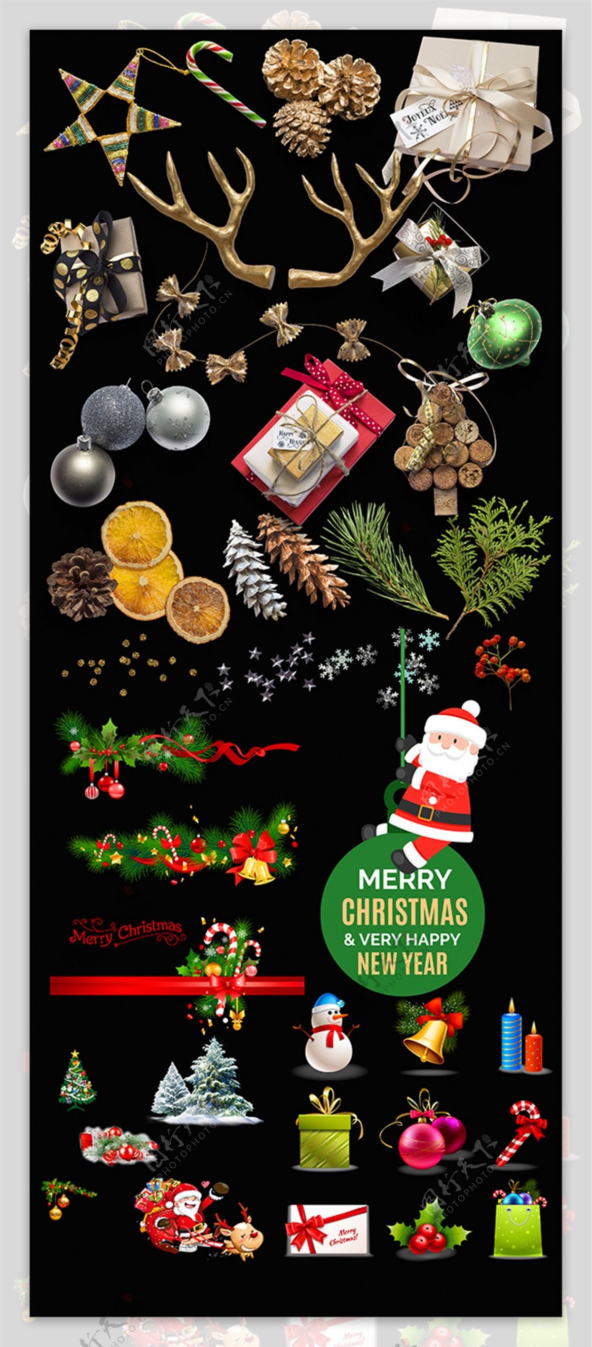 圣诞节装饰品海报