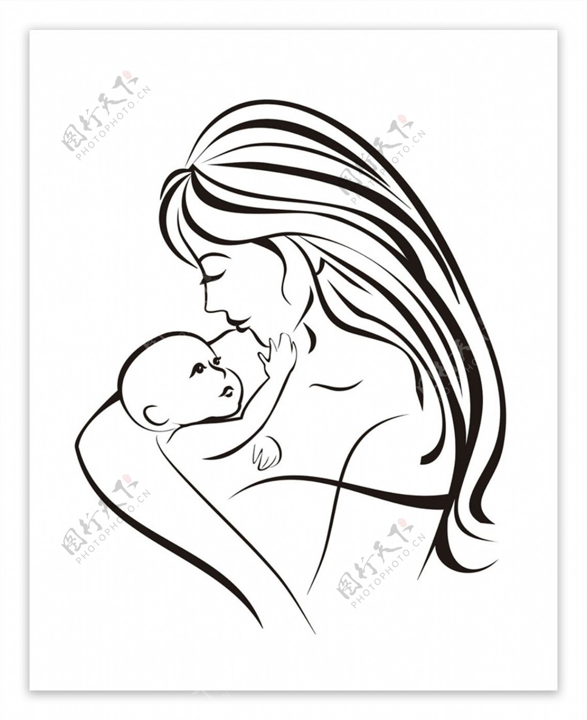 长发母婴标志图片