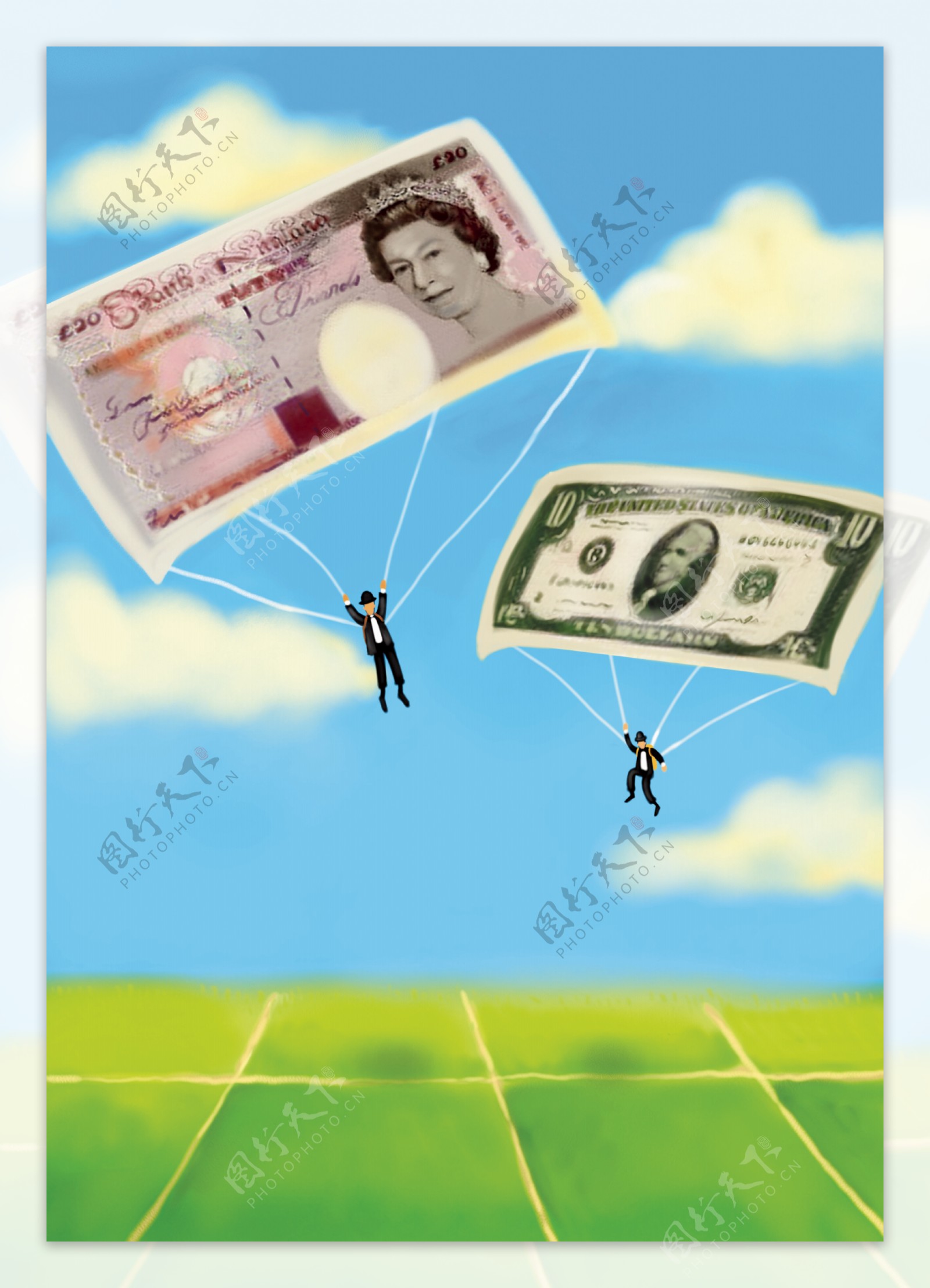 创意金融插画素材图片