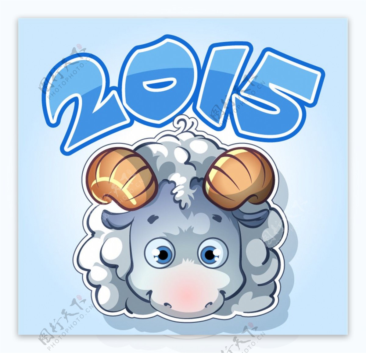 2015可爱卡通绵羊设计矢量素