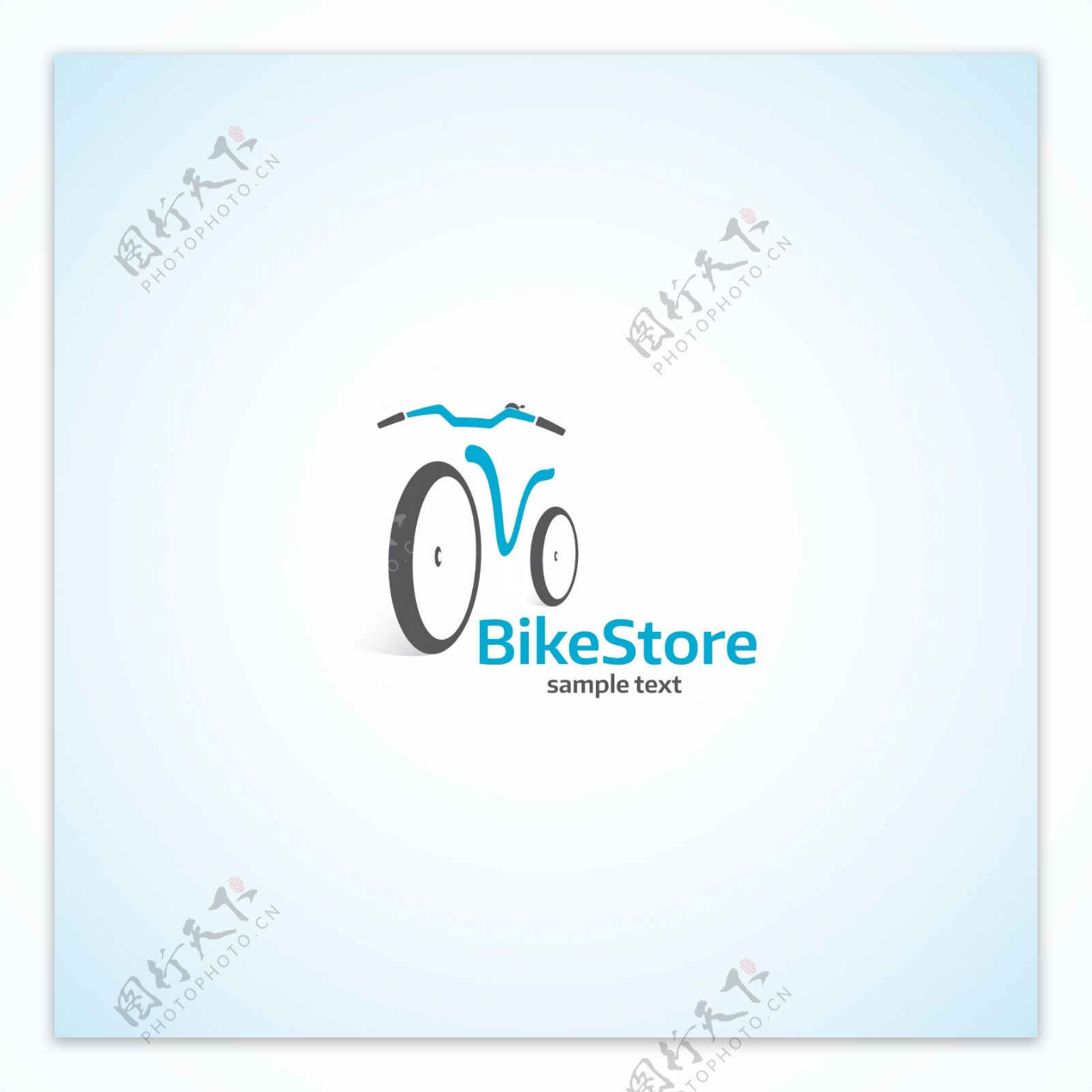 自行车商店标志设计矢量素材下载