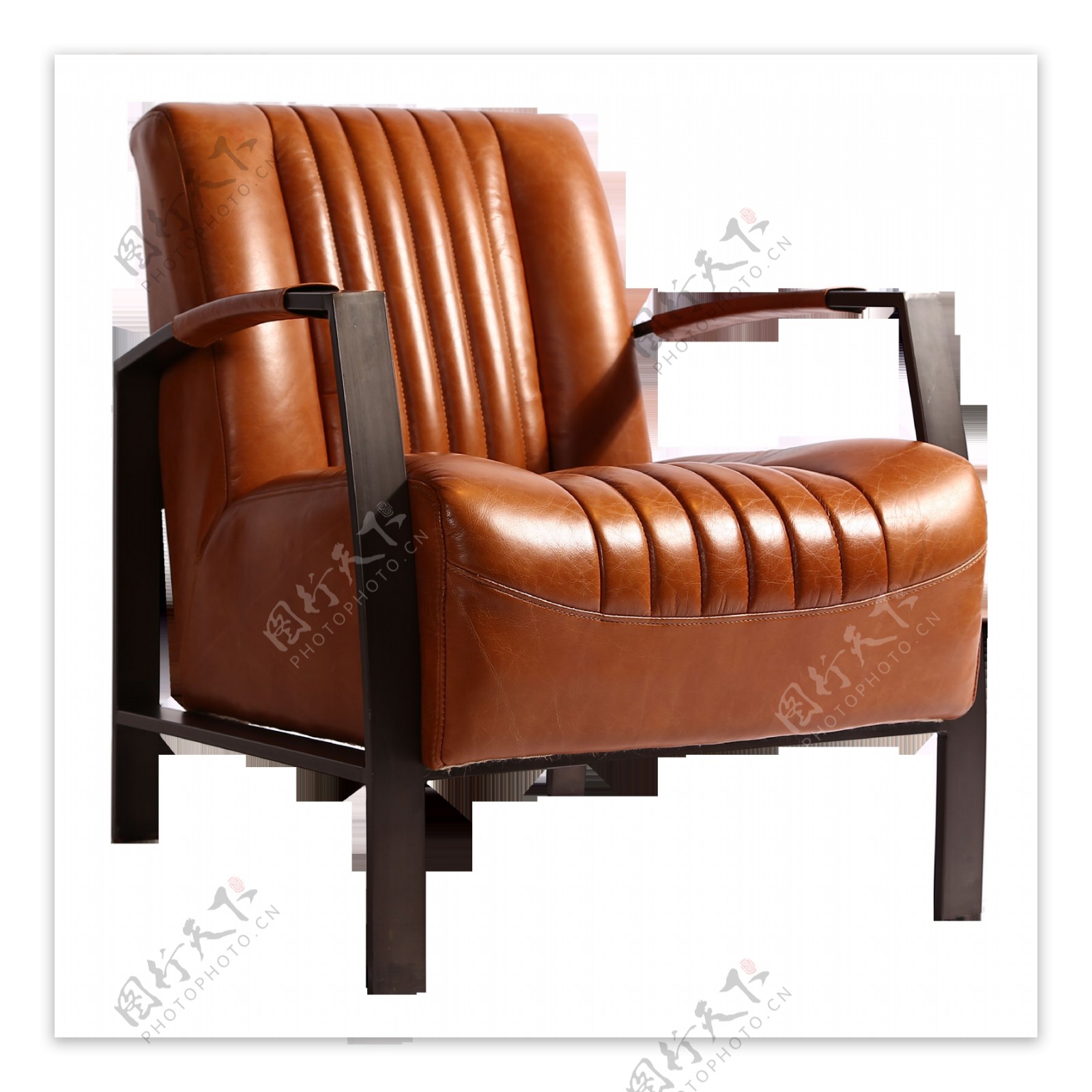 可椅椅子高级定制新维也纳棕色皮休闲椅