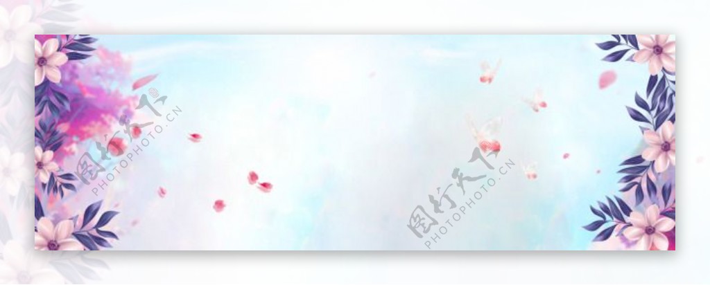 夏日上新唯美清新手绘banner