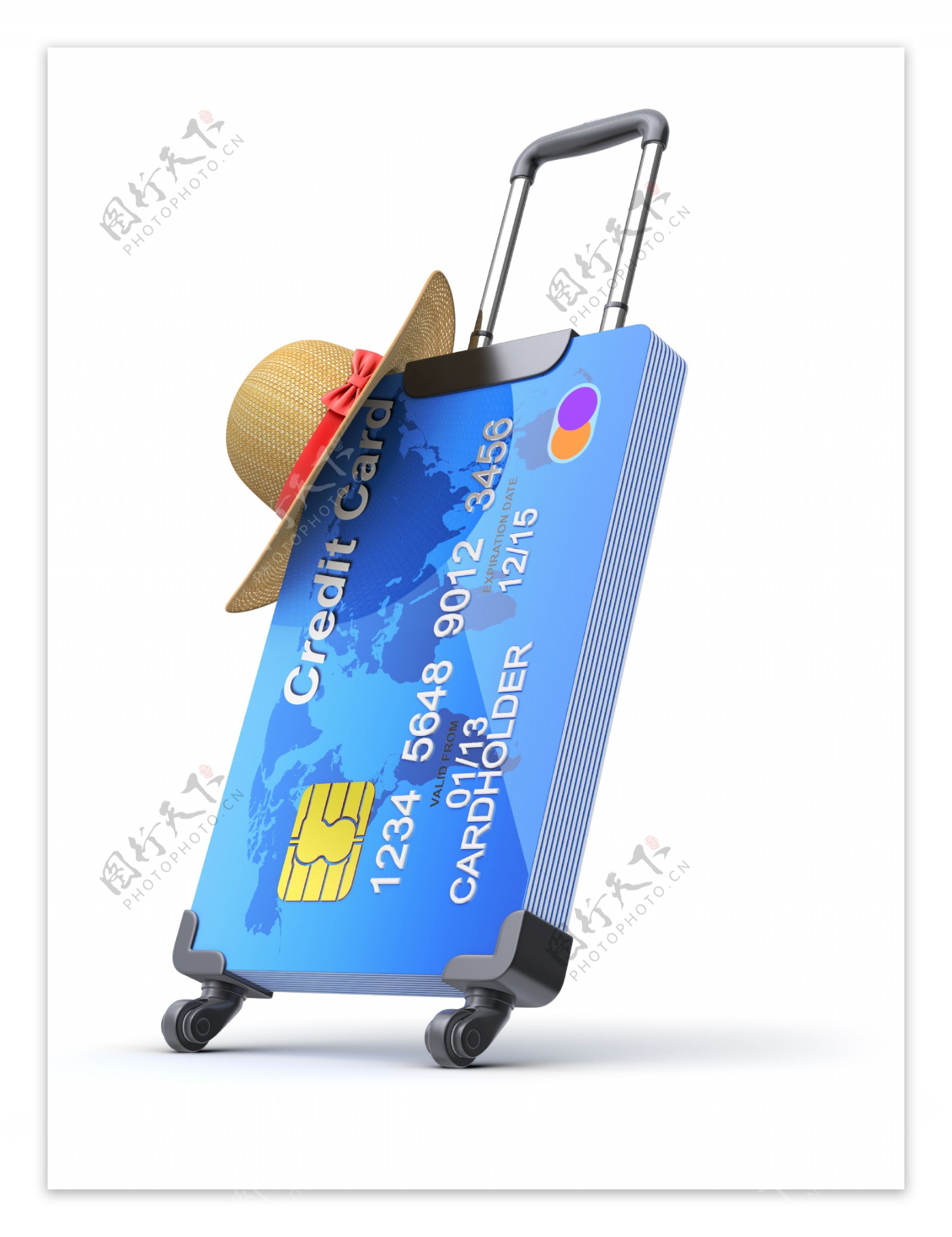 旅游箱信用卡图片