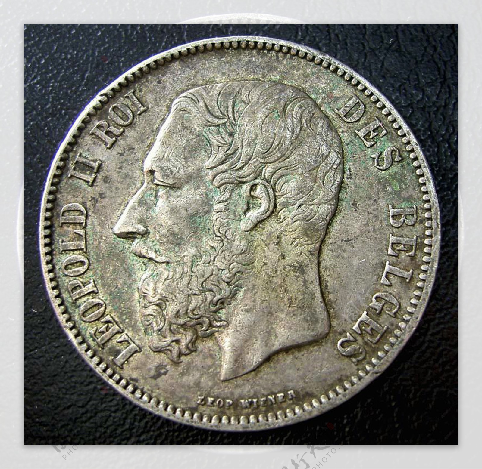 1873年比利时5法朗老银币图片