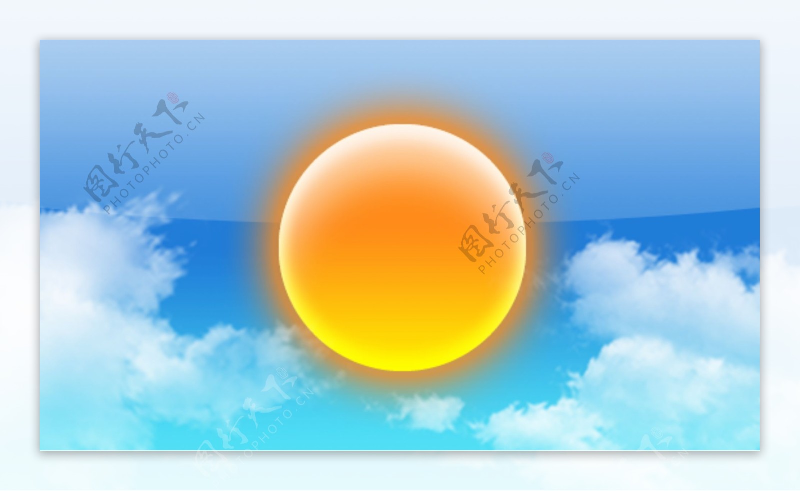 太阳和云PSD素材