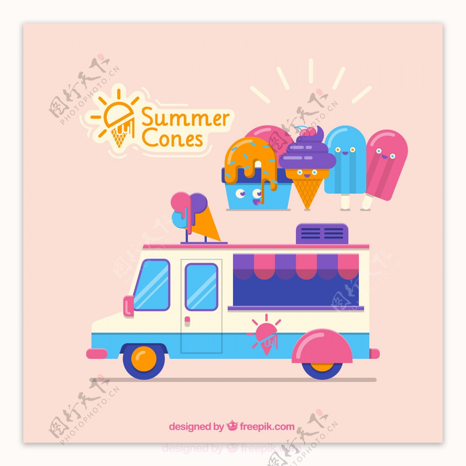 夏季冰淇淋车