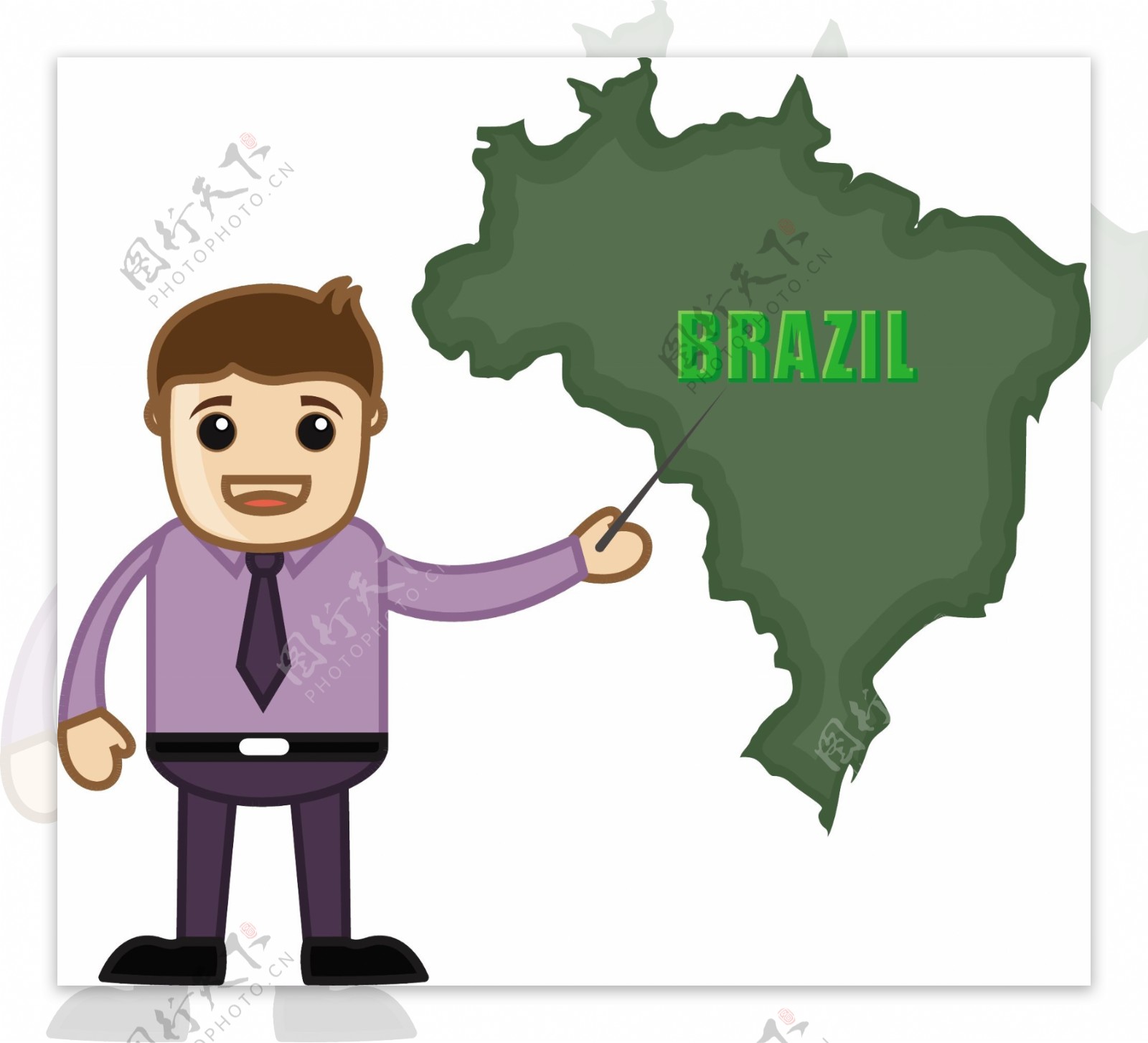 人表现出巴西地图矢量