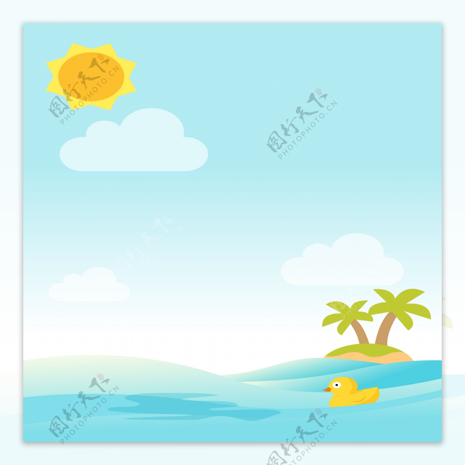 夏季太阳海岛背景