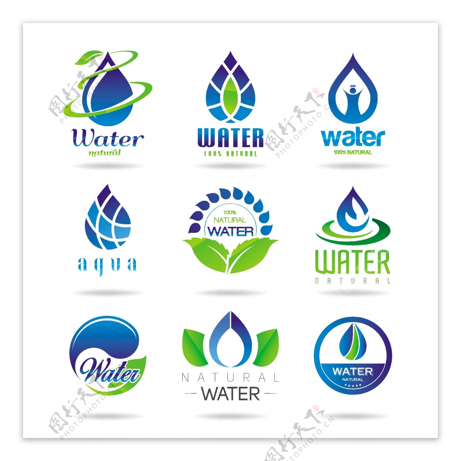 创意水滴logo设计图片
