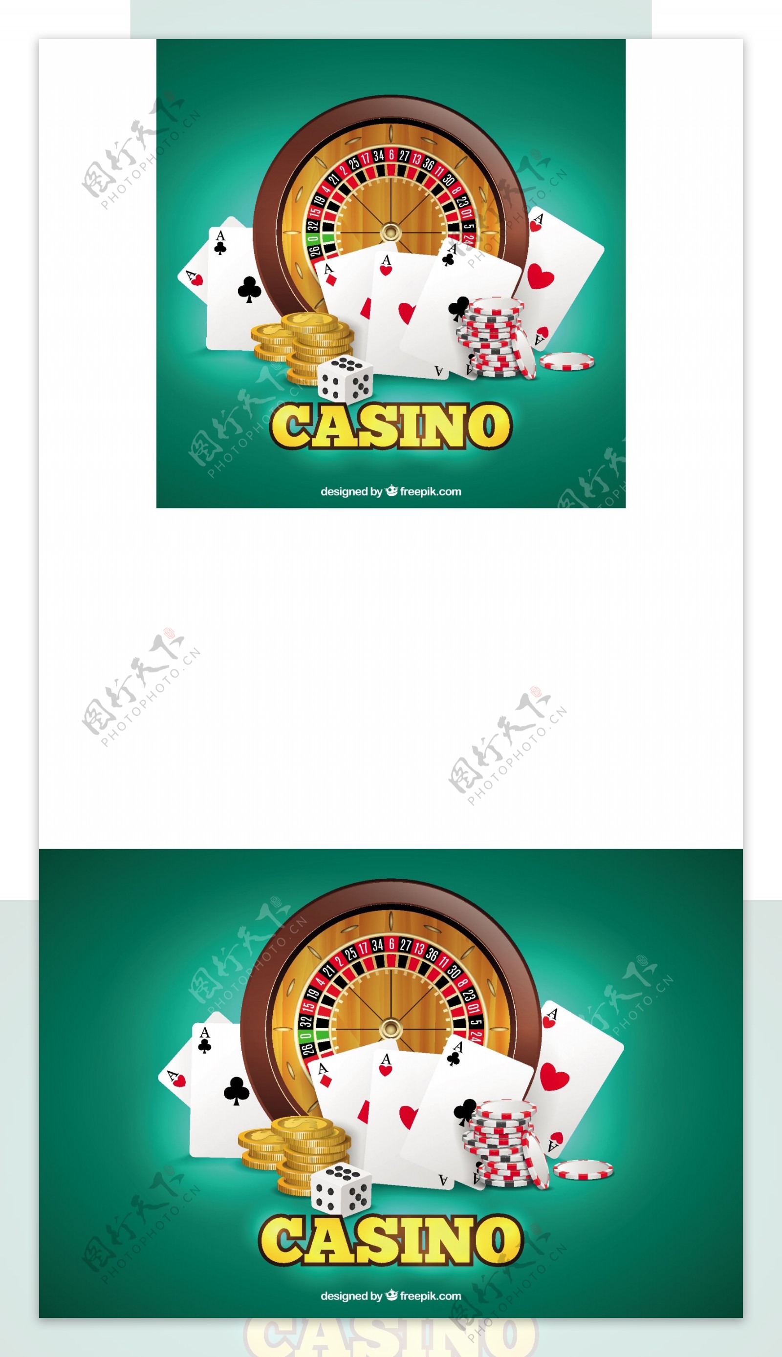 各种赌场游戏元素背景