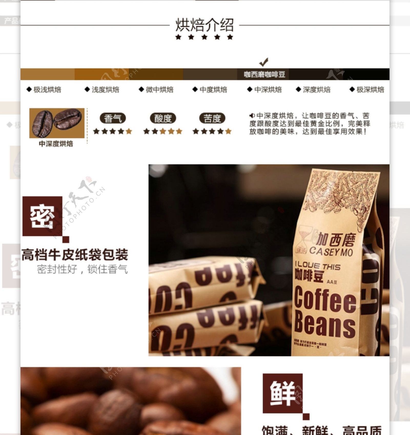 咖啡豆详情页图片