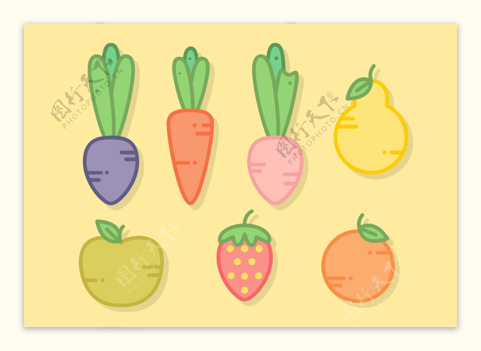 可爱蔬果图标