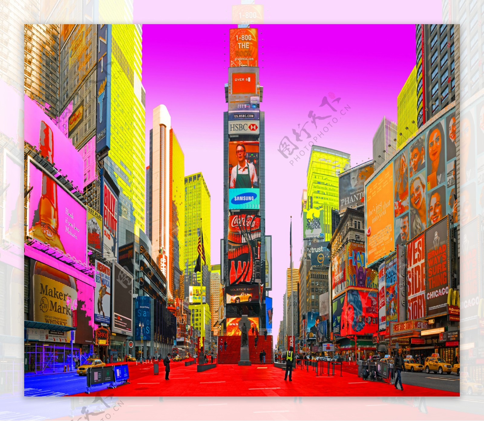 建筑风景风景装饰画系类之纽约时代广场
