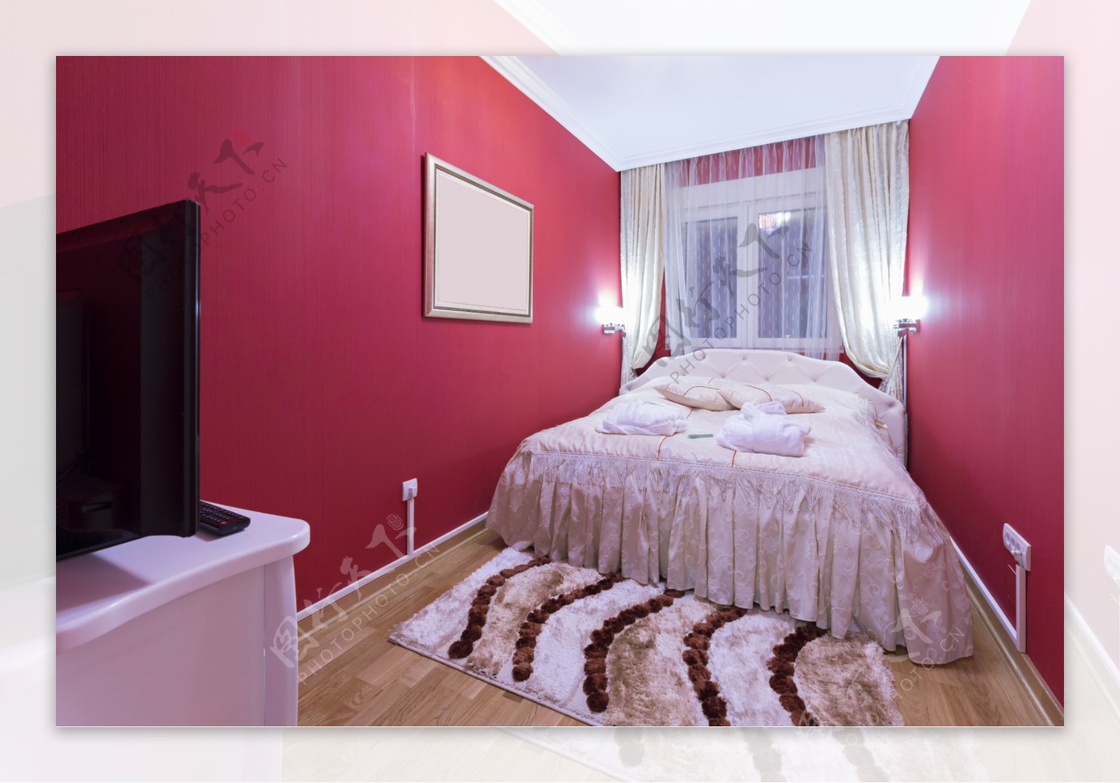 粉色可爱卧室装修设计图片