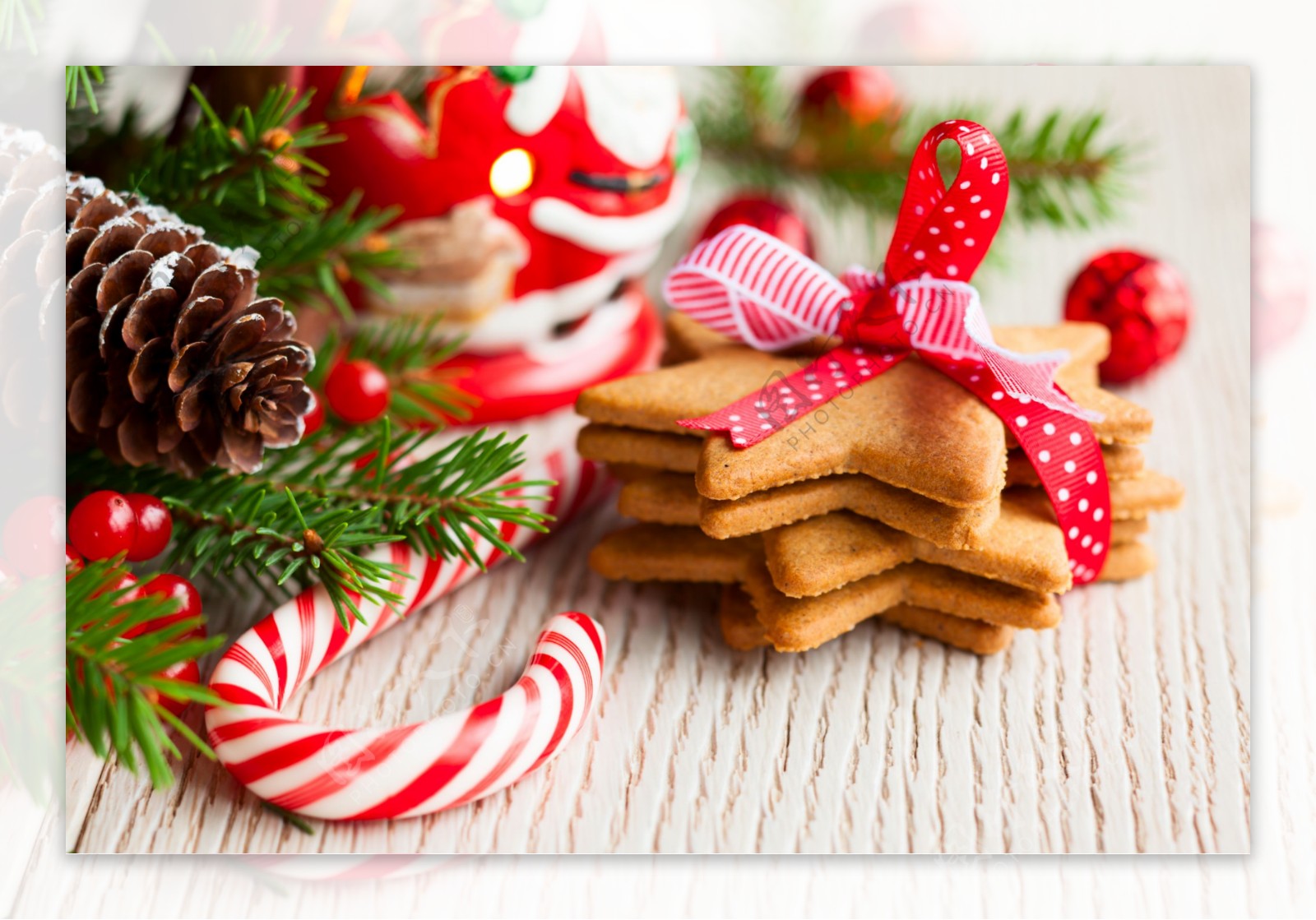 圣诞节五角星饼干图片