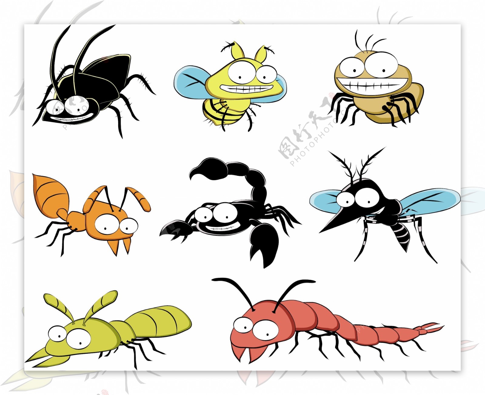 卡通昆虫
