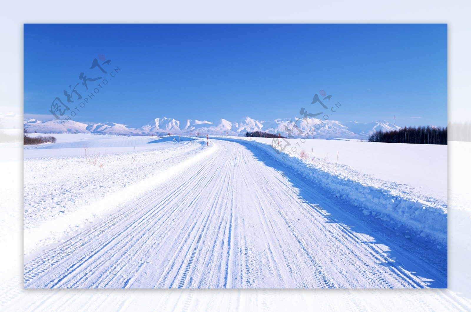 冬天雪景摄影图片