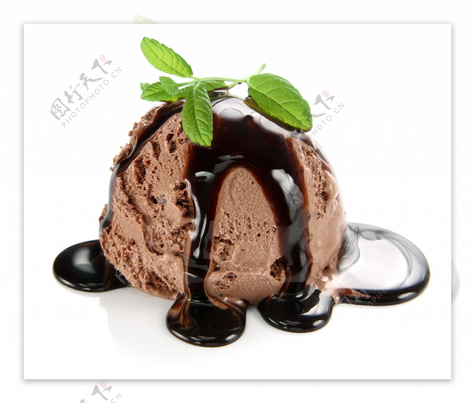 巧克力薄荷冰淇淋图片