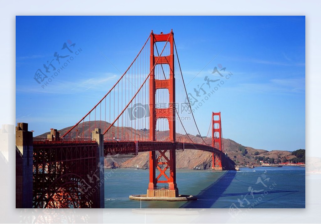 标志性建筑桥梁加利福尼亚金色门桥圣弗朗西斯