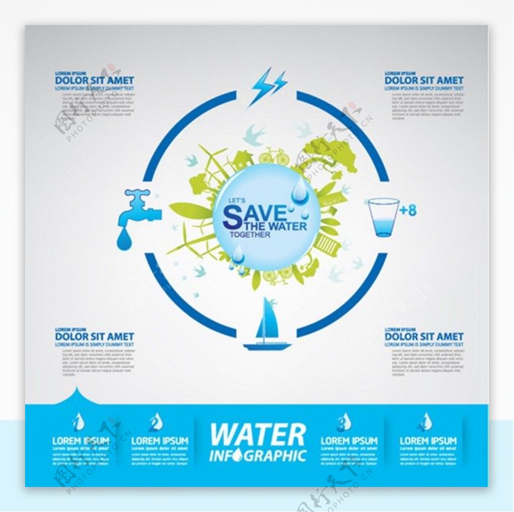 水能源环保背景图