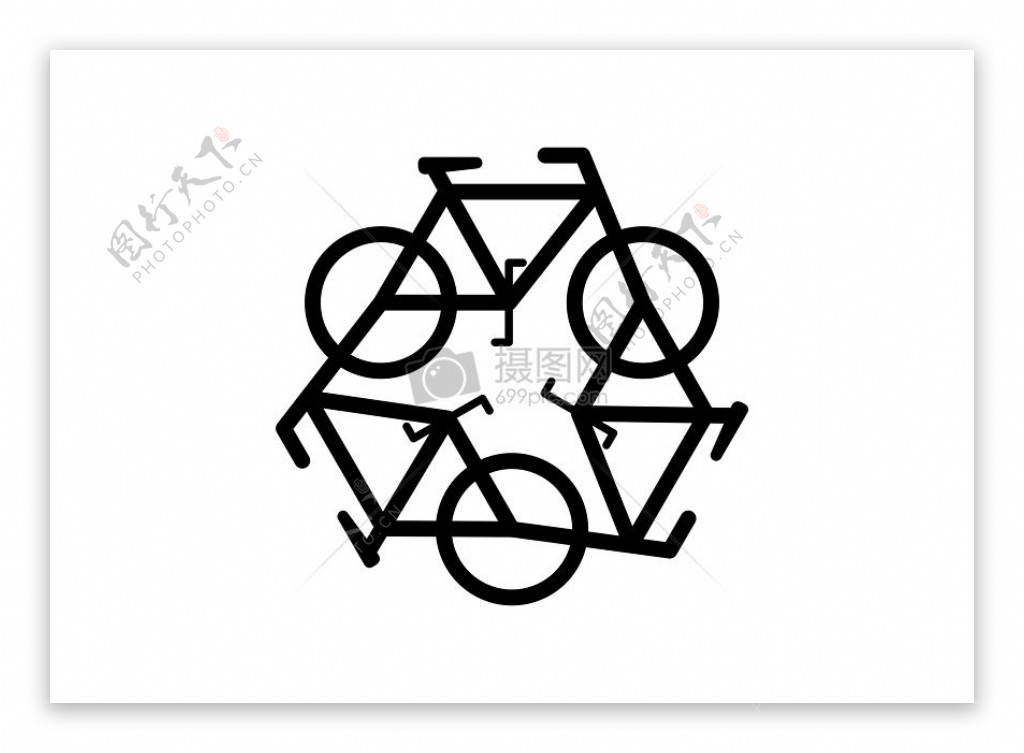 自行车组成的图标