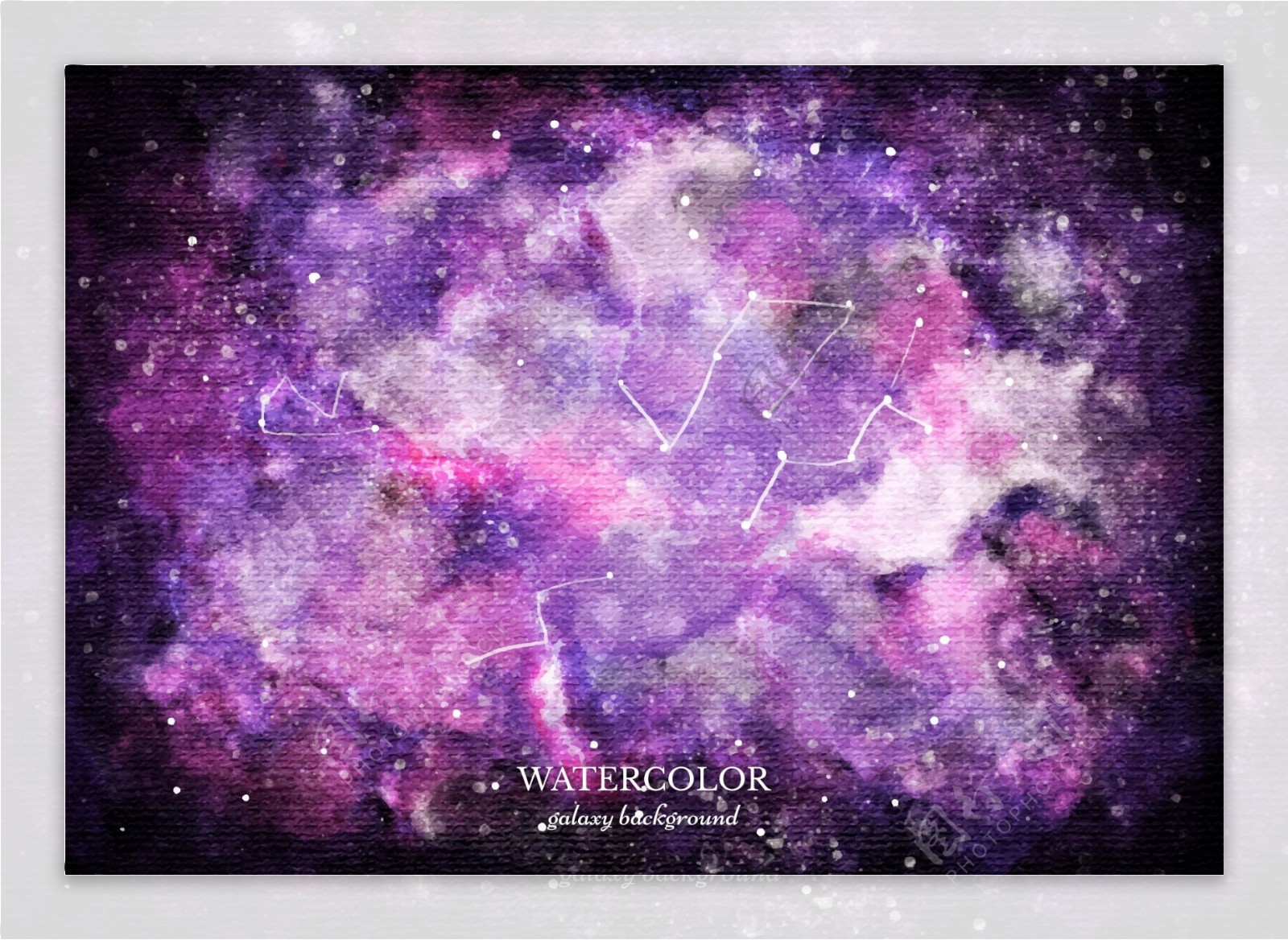 紫色唯美星空星云背景