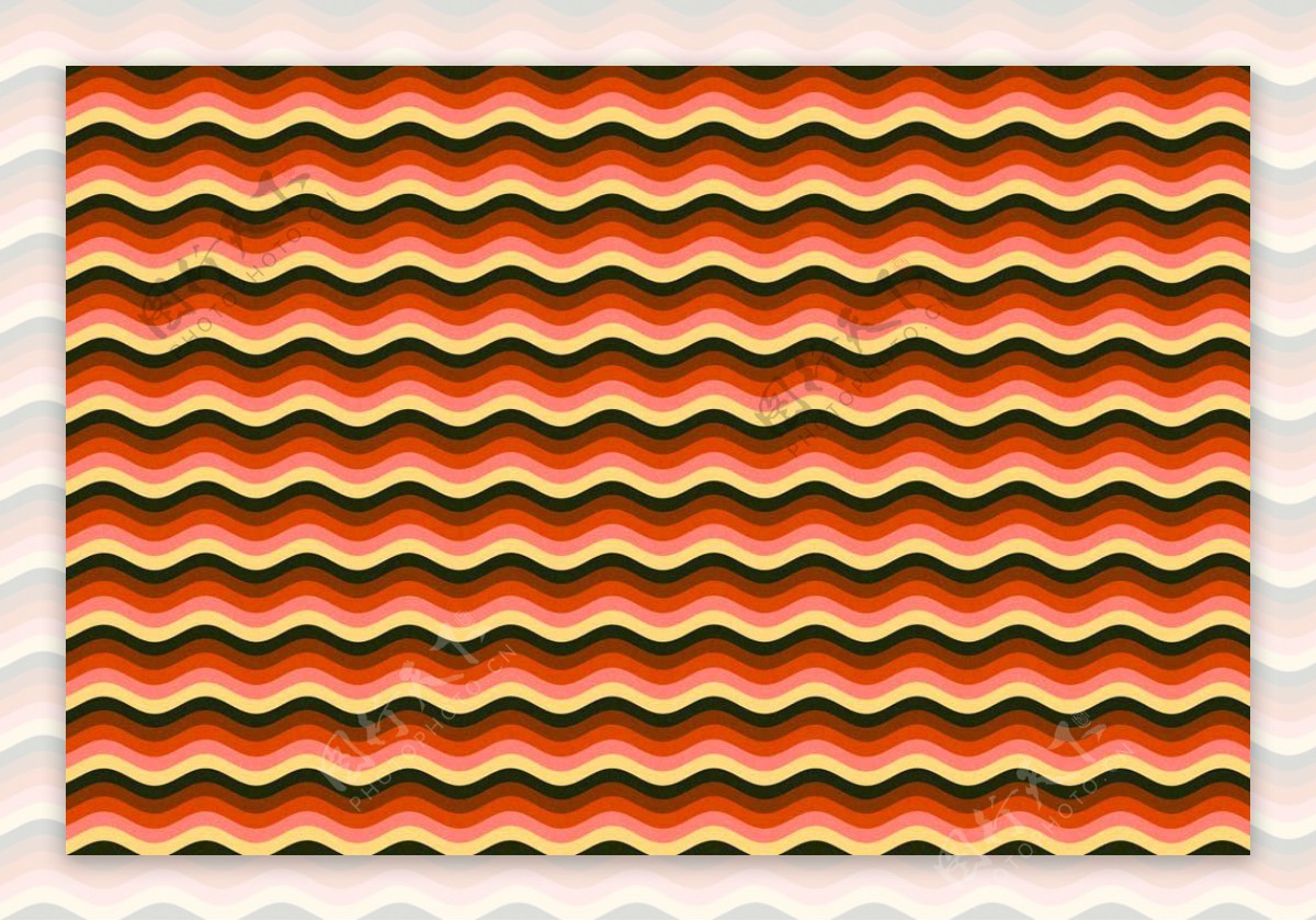 橙色波浪背景图片