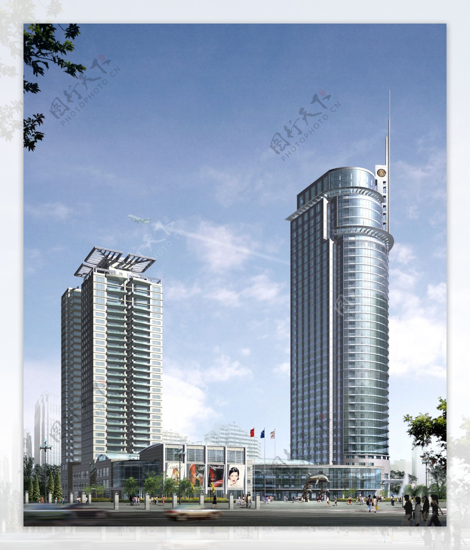 西安大厦建筑设计模型方案MAX0048
