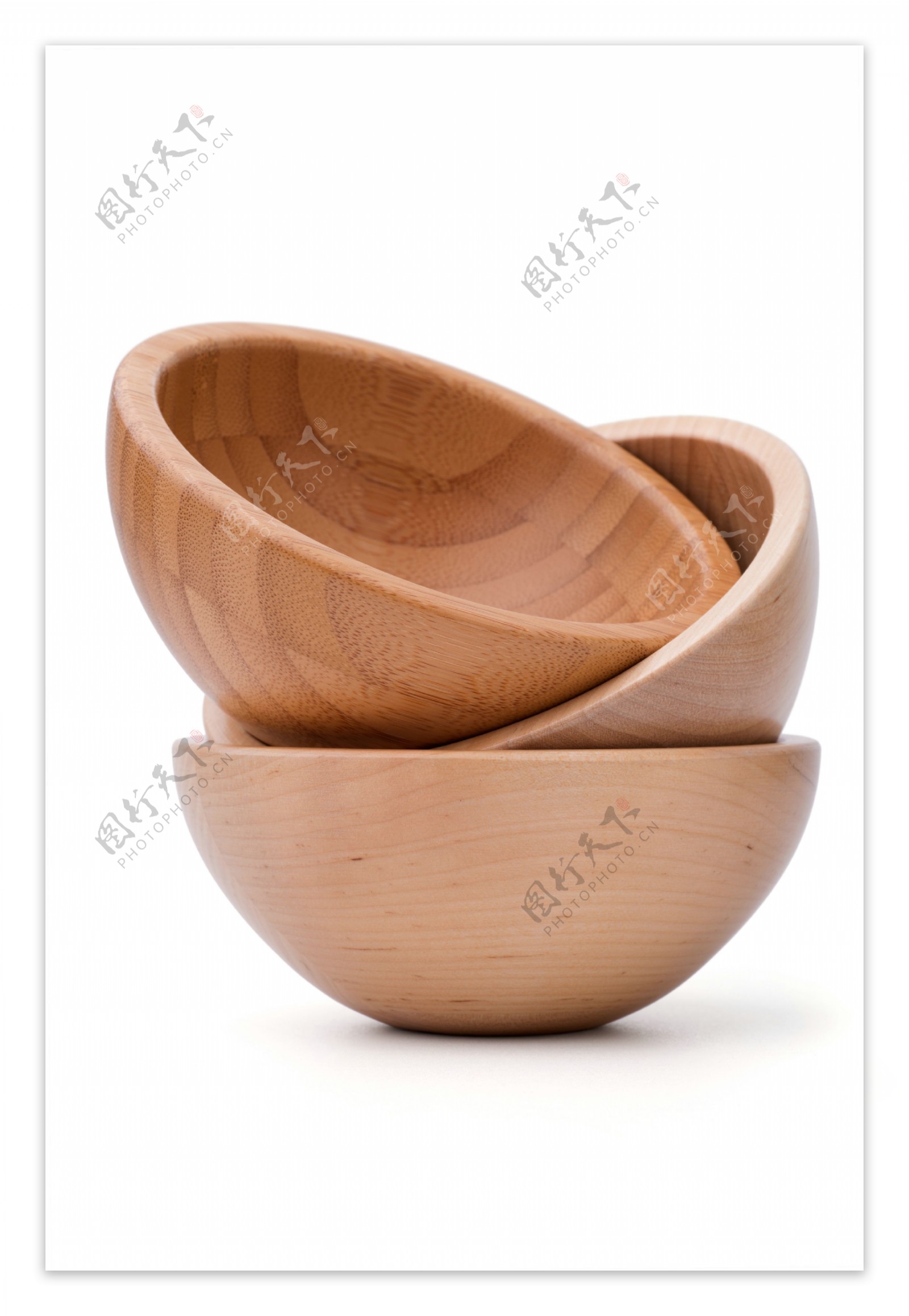 三个木碗