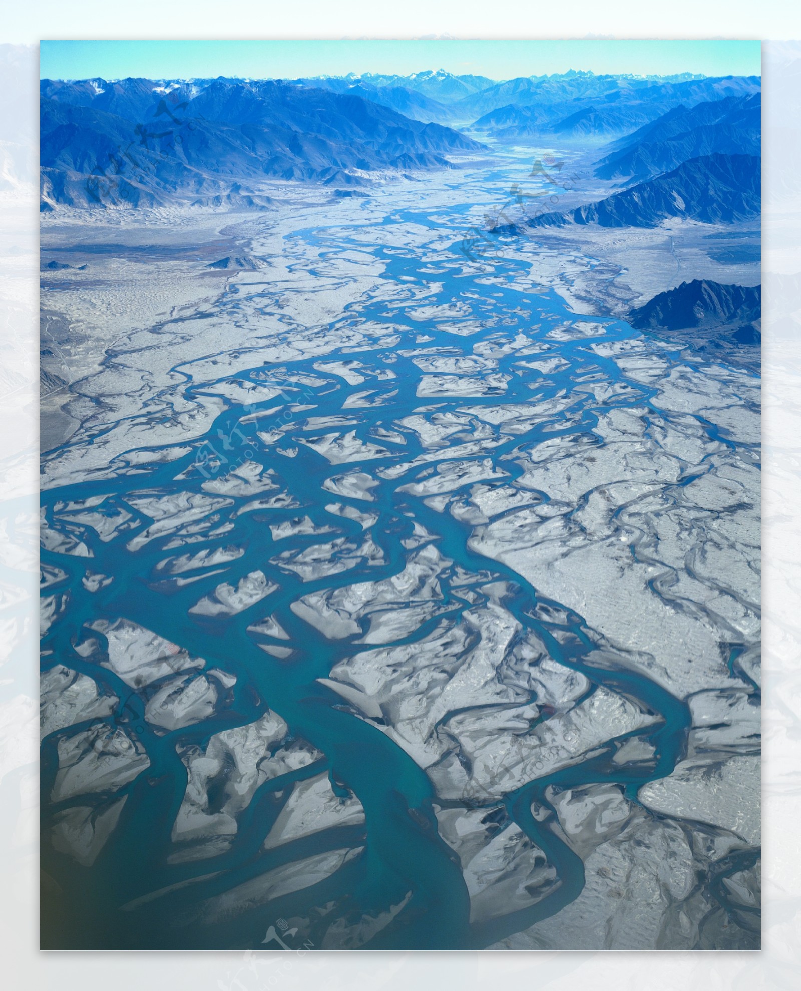 河流冰冻景观图片