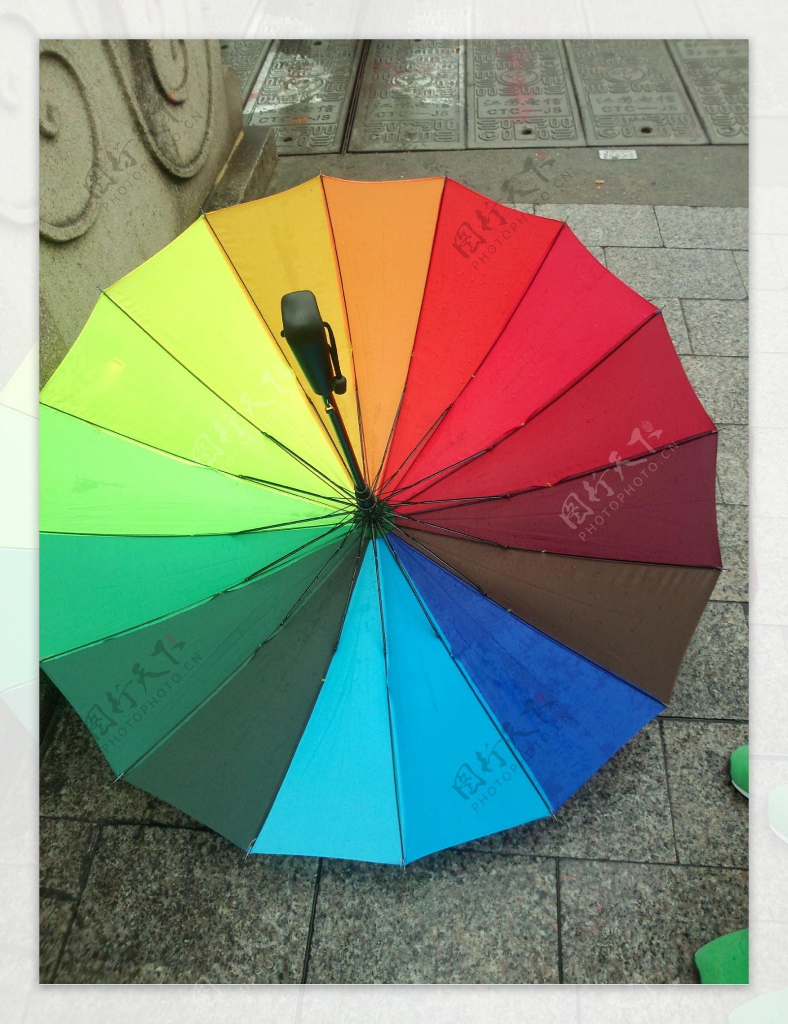 七彩伞图片