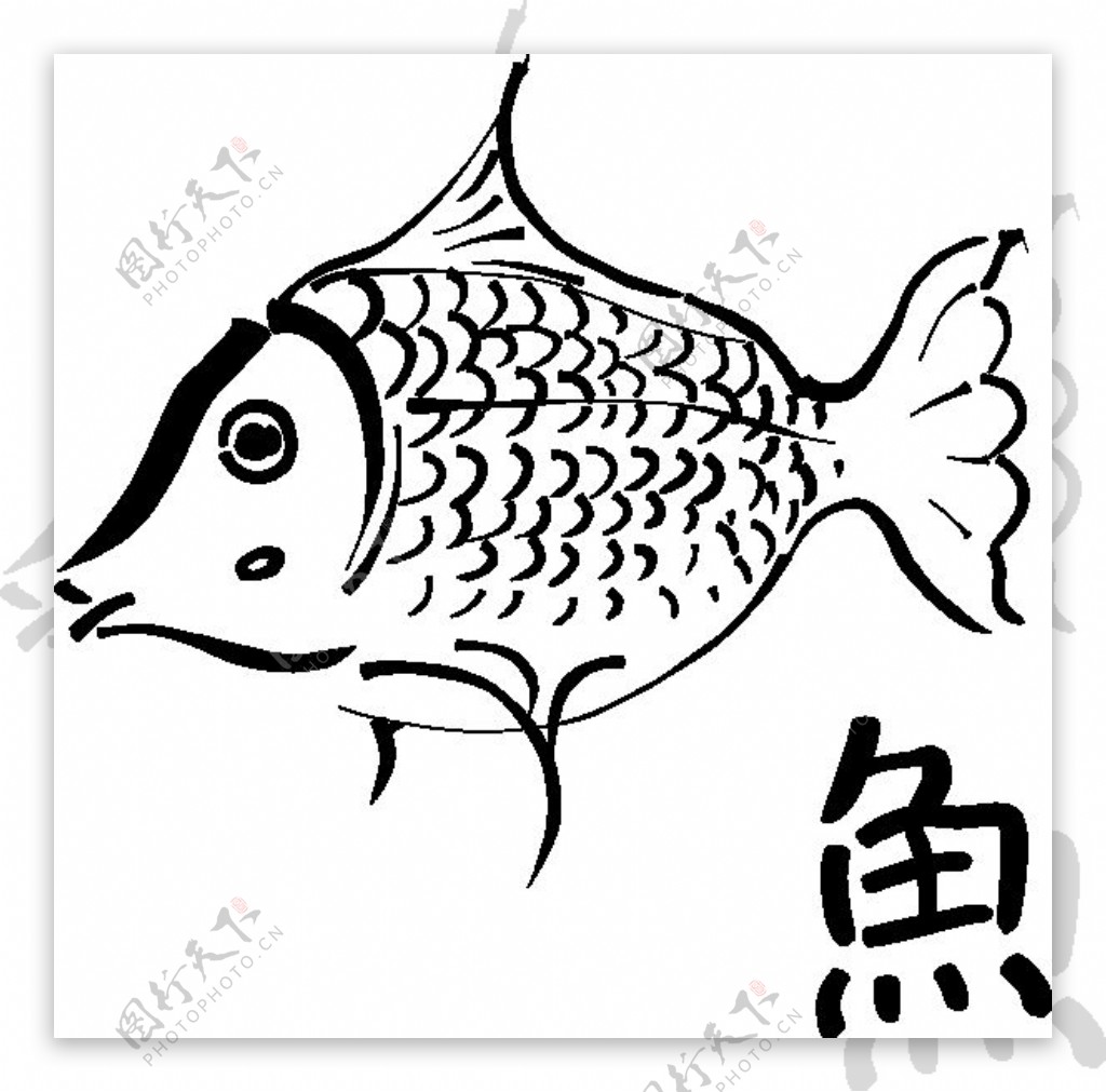 鱼的轮廓的剪辑艺术4