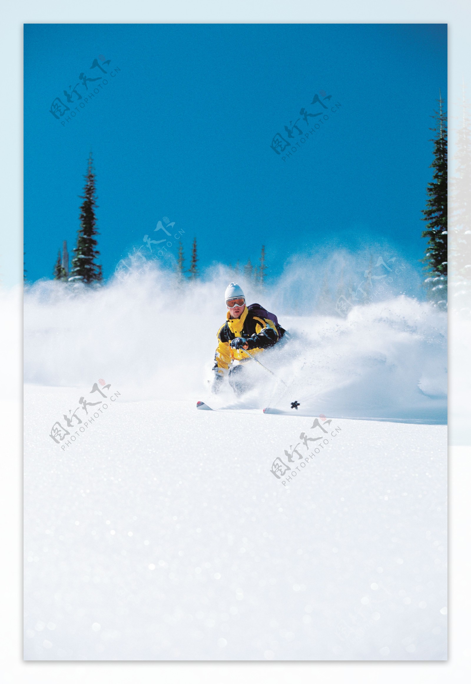 滑雪运动员摄影高清图片
