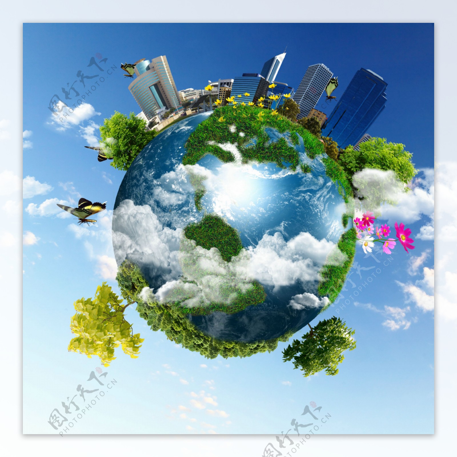 创意地球生态环保图片
