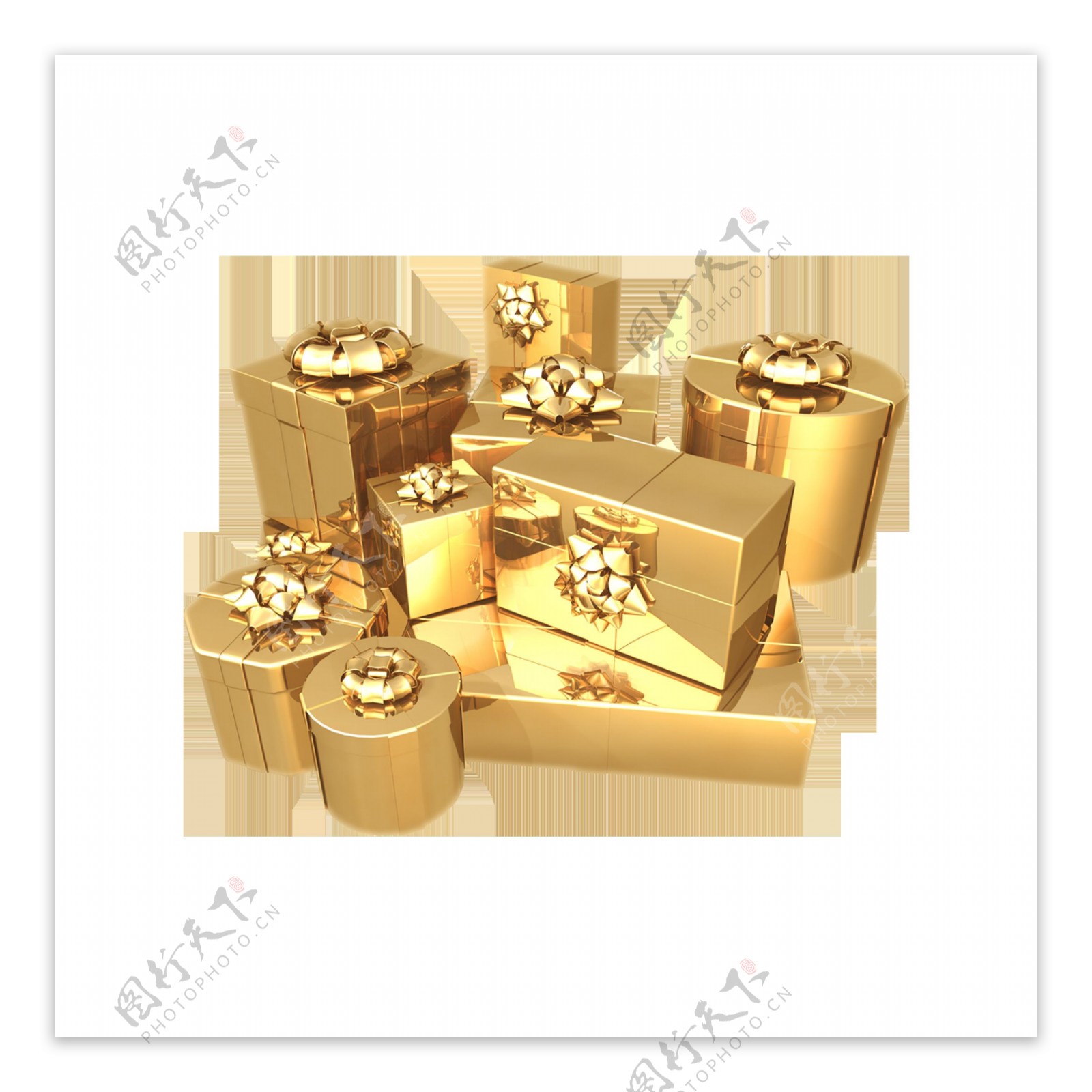 金色礼盒元素