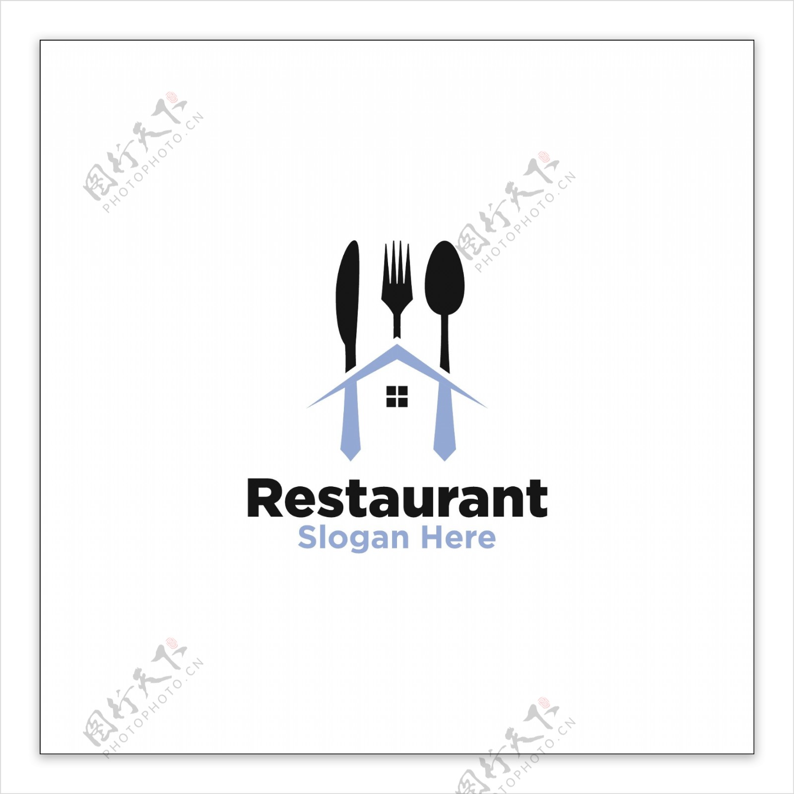 创意餐厅标志设计矢量素材