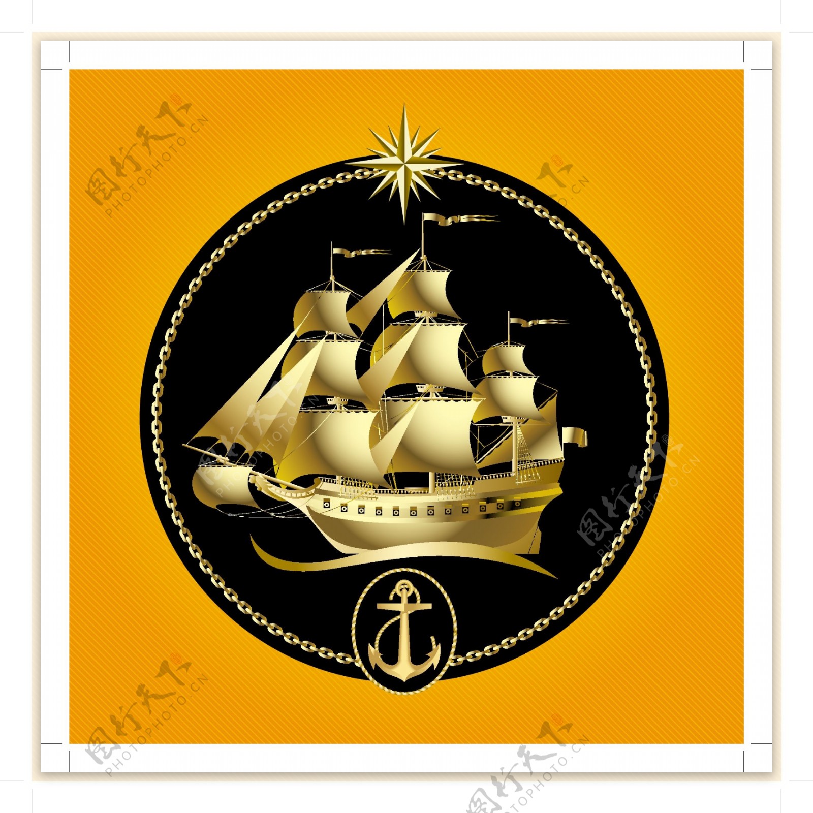 金帆船标志