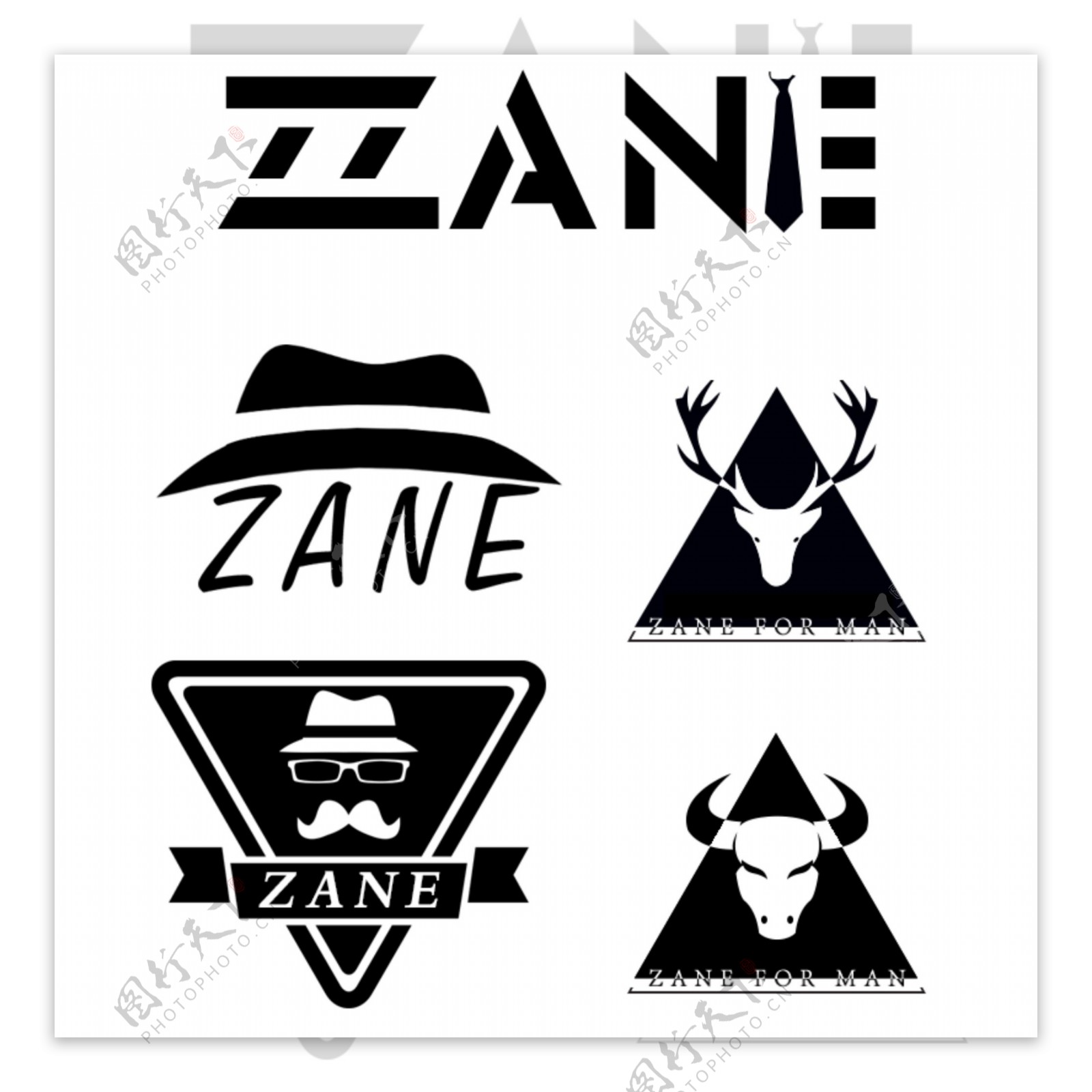 时尚潮标志字母Zlogo设计服装图标