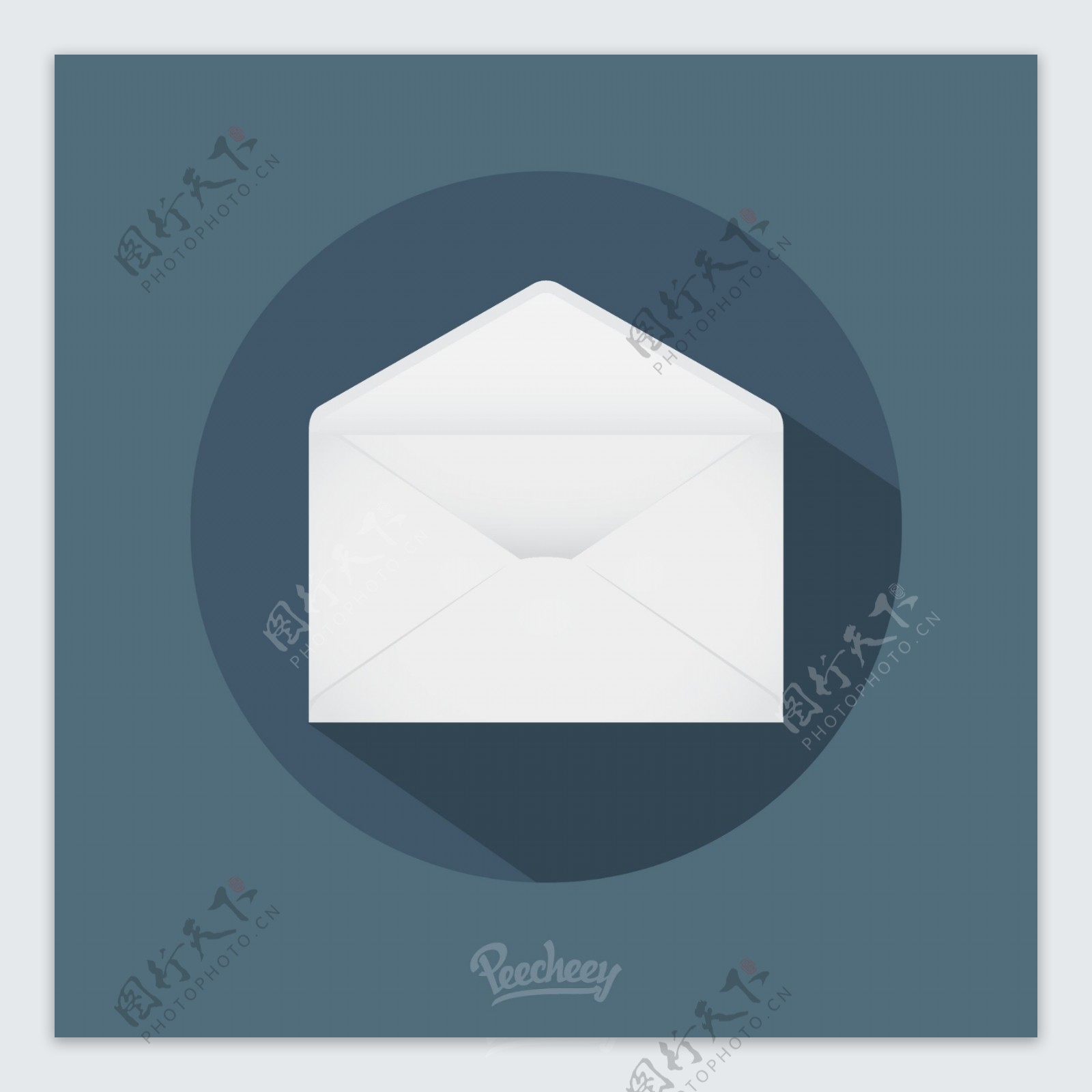 一个邮箱APP白色图标
